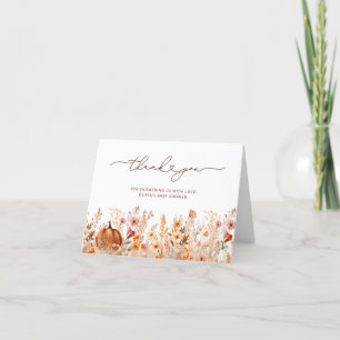Boho Pumpkin Fall Baby Shower - tack för ditt kort