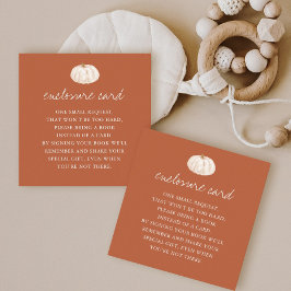 Boho Pumpkin Fall Baby Shower Tilläggskort