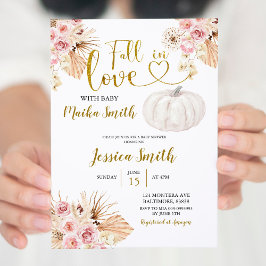 Boho Pumpkin-inbjudan för babyskor i Kärlek Inbjudningar