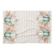 Boho Pumpkin Pampas Grass Fransk Land Stil Ränder