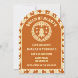Boho Queen of Hearts Birthday Photo Arch Inbjudningar