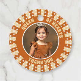 Boho Queen of Hearts Födelsedagsfest Photo Gåvor Etiketter