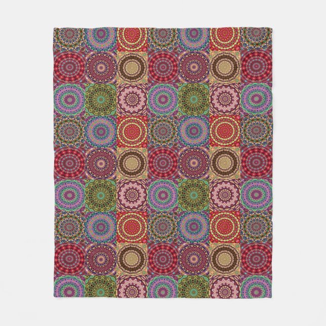Boho Quilt Blanket Fleecefilt (Framsidan)
