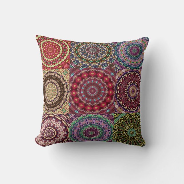 Boho Quilt Pillow Kudde (Framsida)