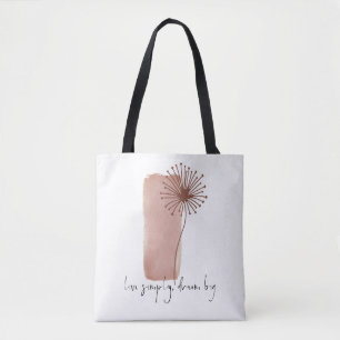 Boho Quote Live Dream Big Simple Flower Tygkasse