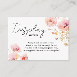 Boho Radiant Rosa Blommigt Vattenfärg Tilläggskort