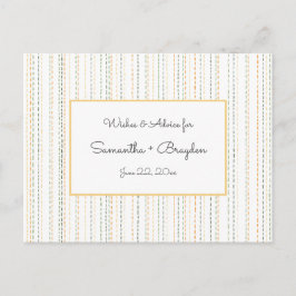 Boho Rain Baby Shower Advice-kort Rådkort