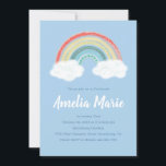 Boho Rainbow 1st Birthday Party Blue Boy Kids Inbjudningar<br><div class="desc">Det här designtemat Boho Rainbow Baby Shower Collection med ett enkelt Ad, ho Rainbow på en rosa, blå eller grönt färg-lastpall firar din mycket speciella födelsedag och babydusch. Anpassa detta ytterligare med detaljerna om din födelsedagsfest och barndusch enkelt och snabbt. Tryck helt enkelt på anpassningsknappen för att flytta texten till...</div>