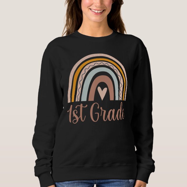 Boho Rainbow 1st Grade Teacher Student  Back To Sc T Shirt (Framsida)
