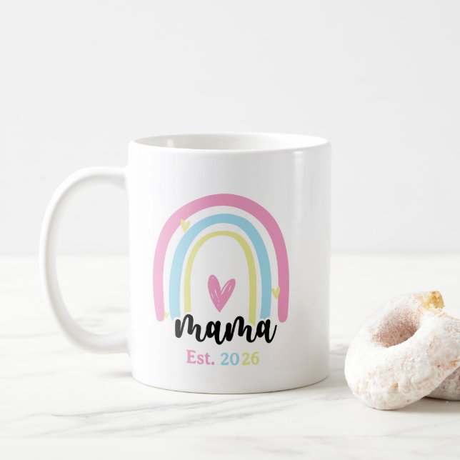 Boho Rainbow Anpassad Mamma Grundad År Minnessaker Kaffemugg (Med munk)