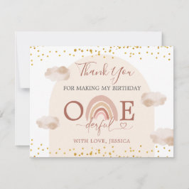 Boho Rainbow är inte hennes födelsedag Tack Kort