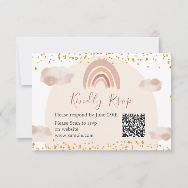 Boho Rainbow är inte offful QR Tack Kort (Framsida)