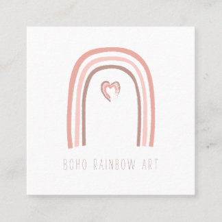Boho Rainbow Art Fyrkantigt Visitkort