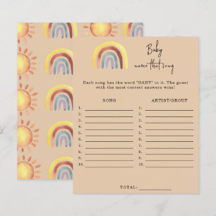 Boho Rainbow Baby-babyduschspel för Sång