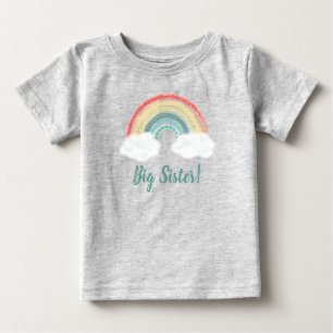 Boho Rainbow Baby Dusche Big Sister T Shirt
