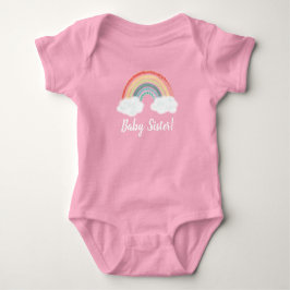 Boho Rainbow Baby Shower Baby Sister T Shirt