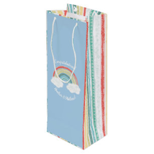 Boho Rainbow Baby Shower Blue Boy