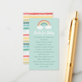 Boho Rainbow Baby Shower Bokar för Baby Tilläggskort