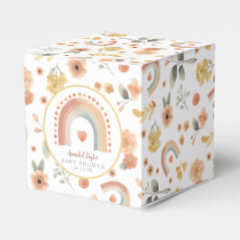 Boho Rainbow Baby Shower Favor Boxes - Vattenfärg Presentaskar