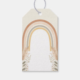Boho Rainbow Baby Shower Favor Märken – Vattenfärg Presentetikett