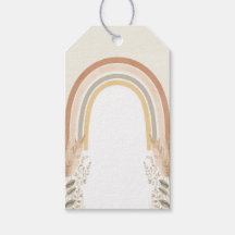 Boho Rainbow Baby Shower Favor Tags – Watercolor