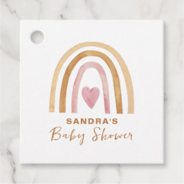Boho Rainbow Baby Shower för akut minimal Neutralt Gåvor Etiketter