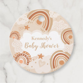Boho Rainbow Baby Shower Gåvor Etiketter