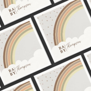 Boho Rainbow Baby Shower Gender Neutral Pappersservett