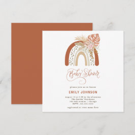 Boho Rainbow Baby Shower-inbjudan Inbjudningar