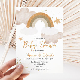 Boho Rainbow Baby Shower-inbjudan Inbjudningar