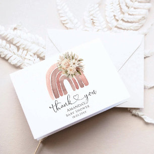 Boho Rainbow Baby Shower Party Tack Kort