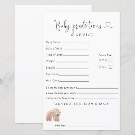 Boho Rainbow Baby Shower Predictions Advice