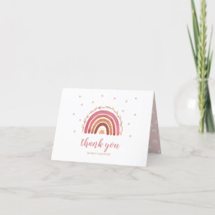 Boho Rainbow Baby Shower Tack Kort
