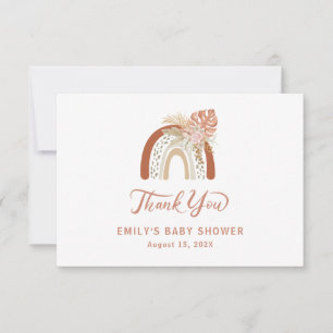 Boho Rainbow Baby Shower Tack Kort