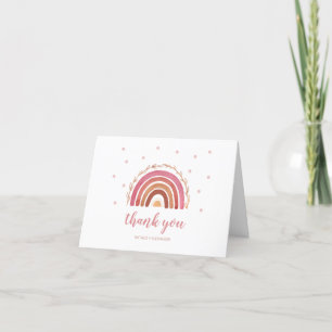 Boho Rainbow Baby Shower - tackkort