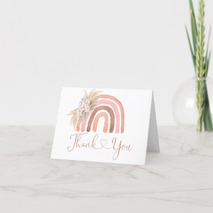 Boho Rainbow Baby Shower - tackkort