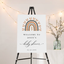 Boho Rainbow Baby Shower Välkommen