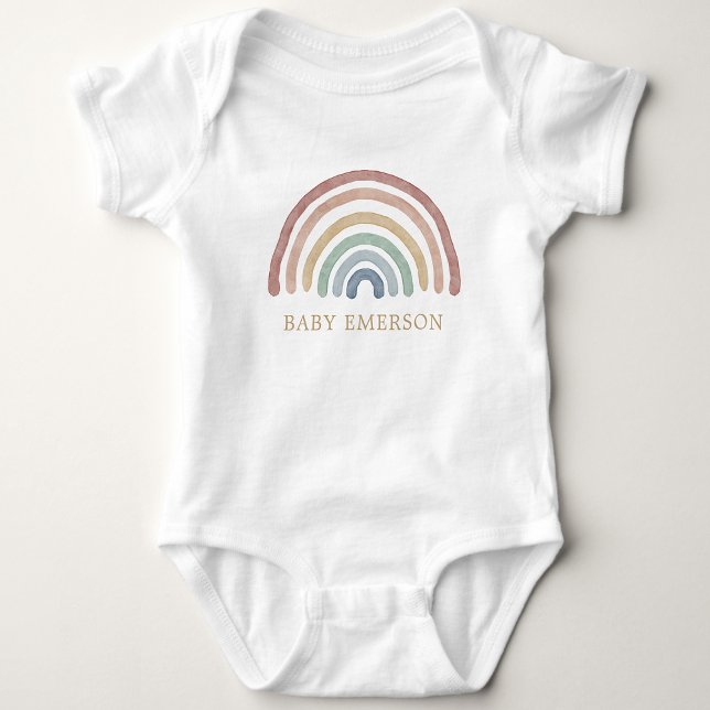 Boho Rainbow Baby T Shirt (Cute Boho Rainbow Baby Shower Baby Bodysuit by Painted Paperie
)