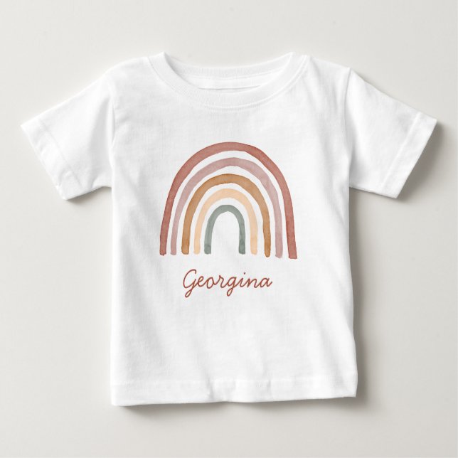 Boho Rainbow Baby T-Shirt (Framsida)