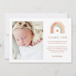 Boho Rainbow Baby - tackkort - 2-foto Modern Tack Kort
