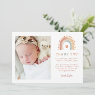 Boho Rainbow Baby - tackkort - 2-foto Modern Tack Kort