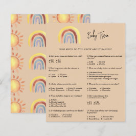 Boho Rainbow Baby Trivia | Baby Shower Lek