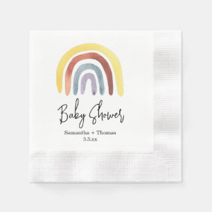 Boho rainbow babydusch pappersservett