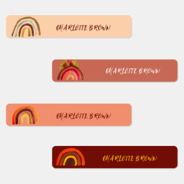 Boho Rainbow Back to school Watercolor Watersecure Klistermärke