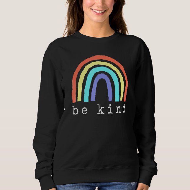 Boho Rainbow Be Kind Pride Lbgtqia T Shirt (Framsida)