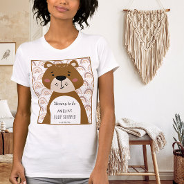 Boho Rainbow Bear Mommy To Be Baby Shower Look T Shirt