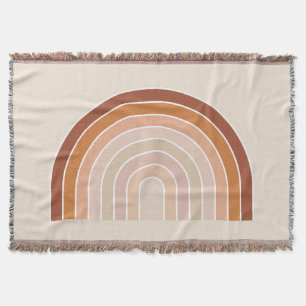 Boho Rainbow Beige Terracotta Filt