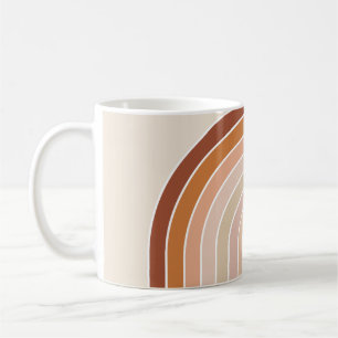Boho Rainbow Beige Terracotta Kaffemugg