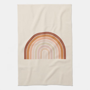 Boho Rainbow Beige Terracotta Kökshandduk