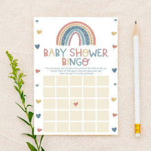 Boho Rainbow Bingo Baby Shower-spel